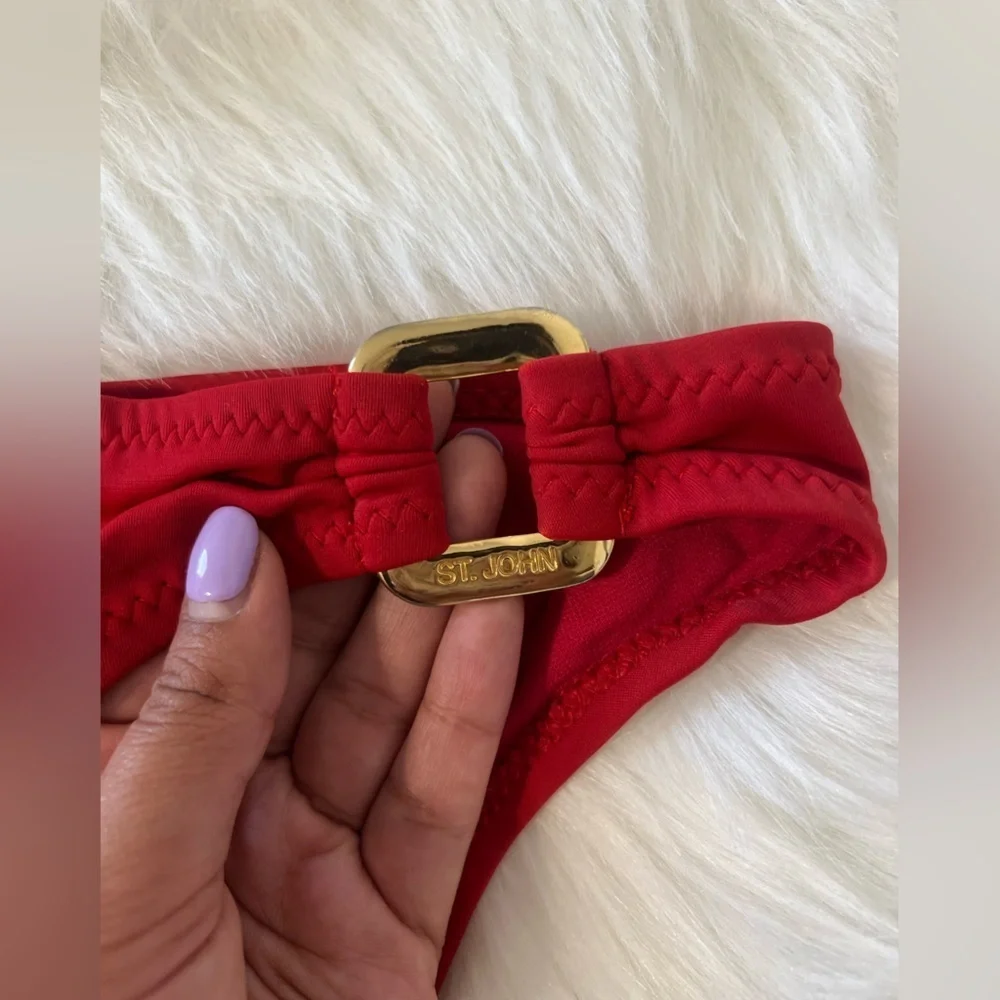 St.John woman’s bikini bottoms color red size 10